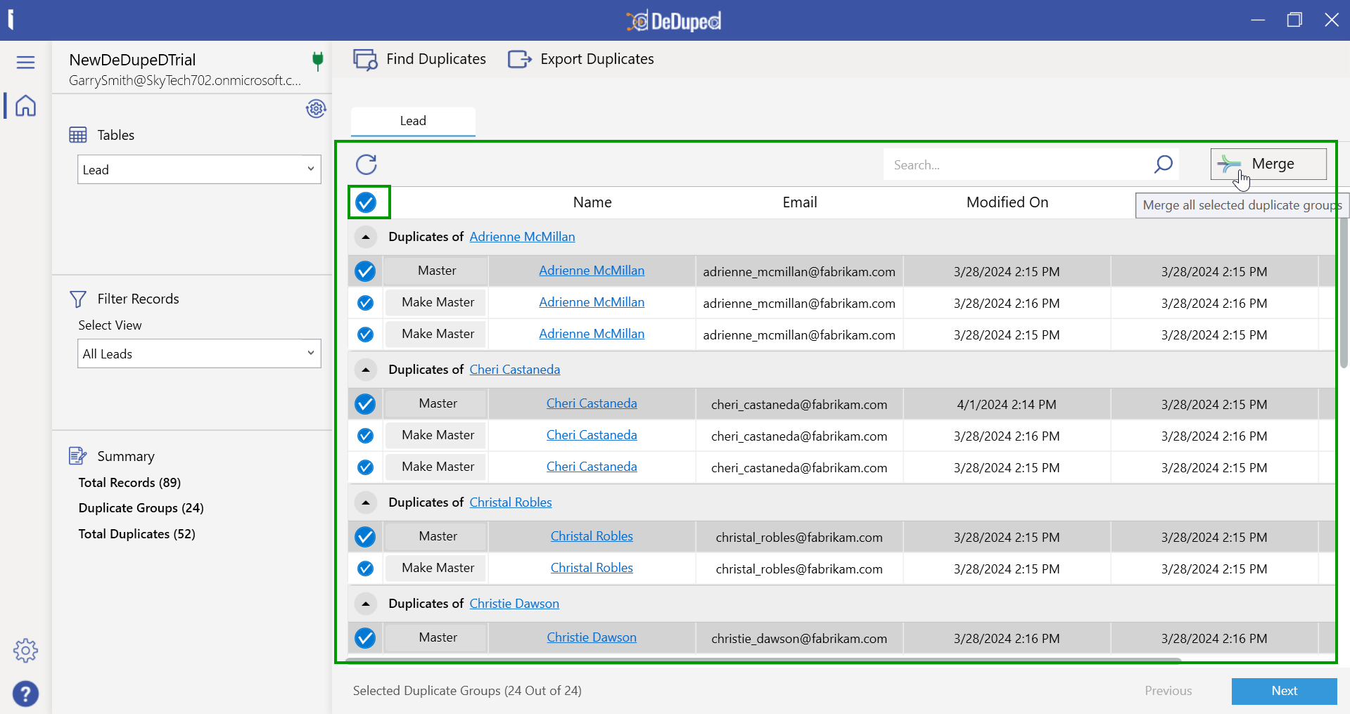 Clean Up History Duplicate Records in Bulk