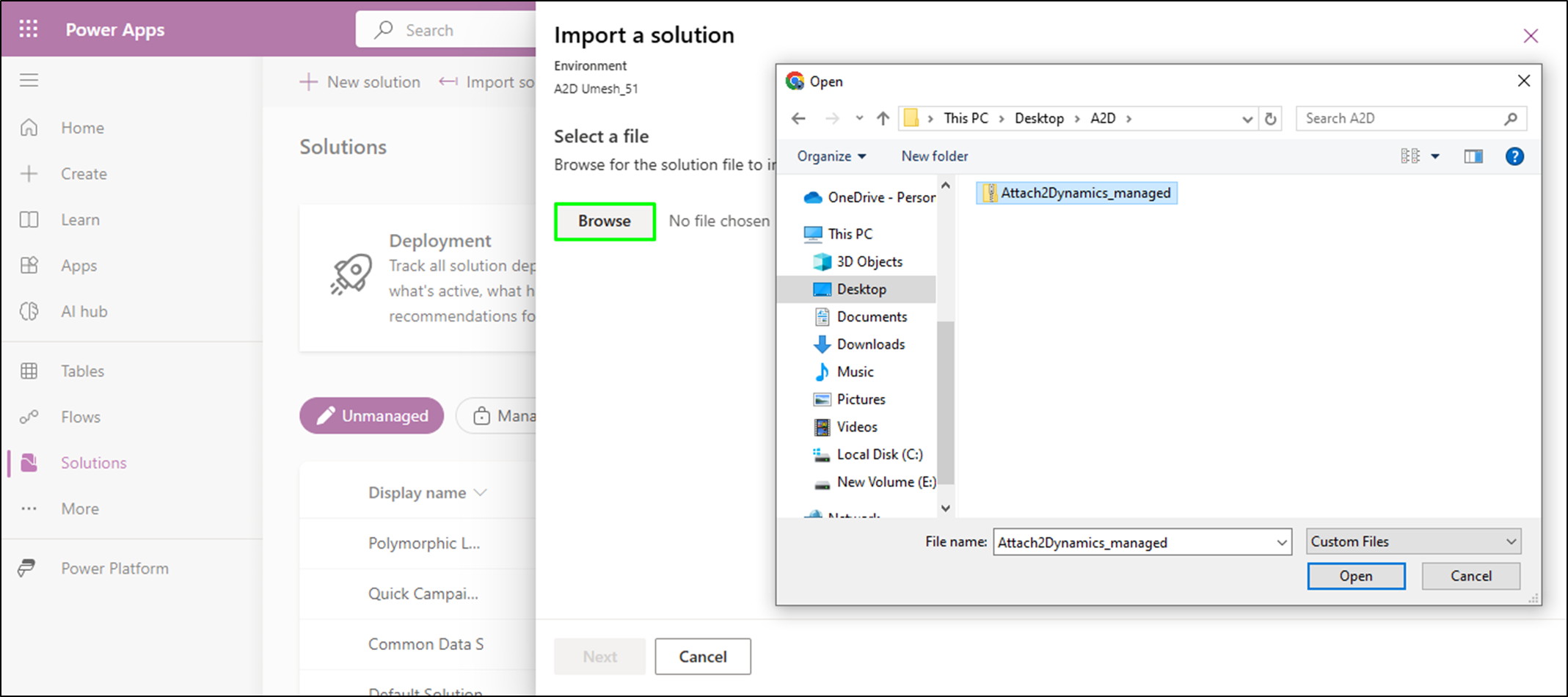 Upgrade Solution in Power Apps