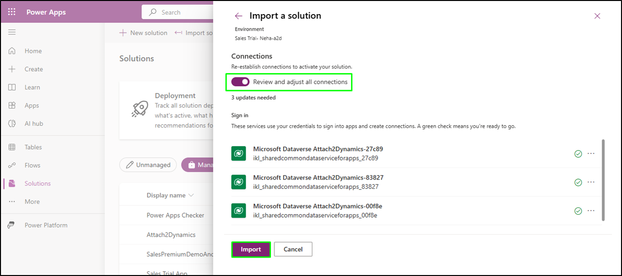 Upgrade Solution in Power Apps