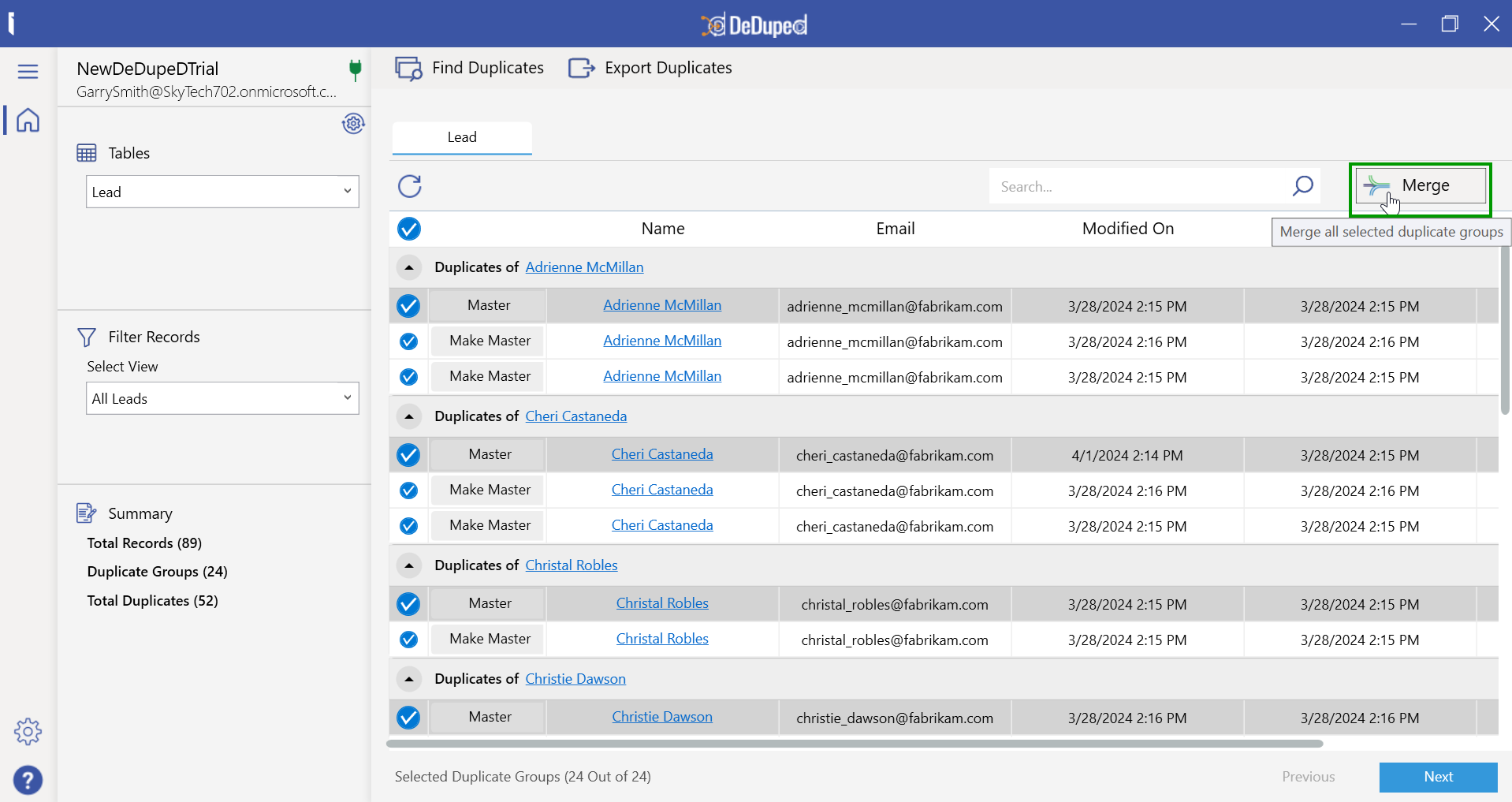Clean Up History Duplicate Records in Bulk