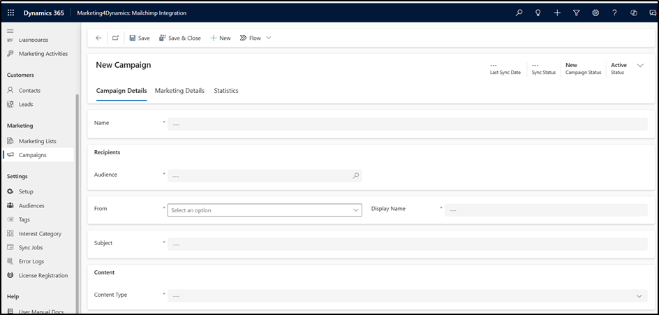 Design, Sync, & Send Mailchimp Campaigns Within Dynamics 365