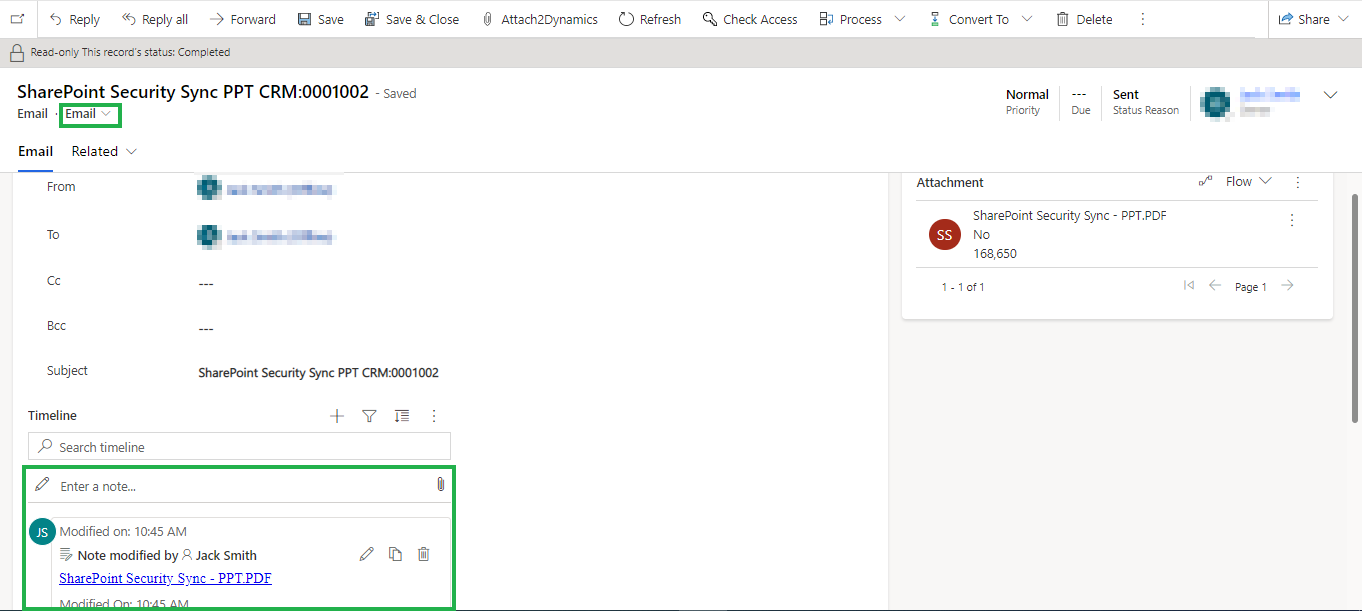 Move/Copy Dynamics 365 CRM Attachments