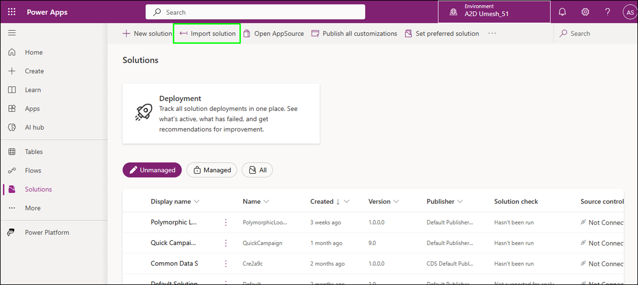 Upgrade Solution in Power Apps