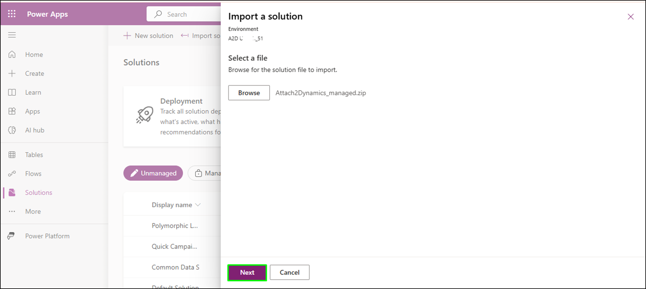 Upgrade Solution in Power Apps